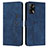 Custodia Portafoglio In Pelle Cover con Supporto Y03X per Oppo A74 4G Blu