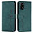 Custodia Portafoglio In Pelle Cover con Supporto Y03X per Oppo A74 4G Verde