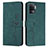 Custodia Portafoglio In Pelle Cover con Supporto Y03X per Oppo F19 Pro Verde