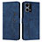 Custodia Portafoglio In Pelle Cover con Supporto Y03X per Oppo F21 Pro 4G Blu