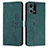 Custodia Portafoglio In Pelle Cover con Supporto Y03X per Oppo F21 Pro 4G Verde