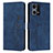 Custodia Portafoglio In Pelle Cover con Supporto Y03X per Oppo F21s Pro 4G Blu