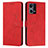 Custodia Portafoglio In Pelle Cover con Supporto Y03X per Oppo Reno7 4G Rosso