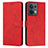 Custodia Portafoglio In Pelle Cover con Supporto Y03X per Oppo Reno8 5G Rosso