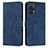 Custodia Portafoglio In Pelle Cover con Supporto Y03X per Realme 9 Pro 5G Blu