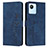 Custodia Portafoglio In Pelle Cover con Supporto Y03X per Realme C30 Blu