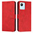 Custodia Portafoglio In Pelle Cover con Supporto Y03X per Realme C30 Rosso