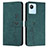 Custodia Portafoglio In Pelle Cover con Supporto Y03X per Realme C30 Verde