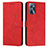 Custodia Portafoglio In Pelle Cover con Supporto Y03X per Realme Narzo 50A Prime Rosso
