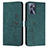 Custodia Portafoglio In Pelle Cover con Supporto Y03X per Realme Narzo 50A Prime Verde