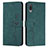 Custodia Portafoglio In Pelle Cover con Supporto Y03X per Samsung Galaxy A02 Verde