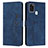 Custodia Portafoglio In Pelle Cover con Supporto Y03X per Samsung Galaxy A21s Blu