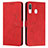 Custodia Portafoglio In Pelle Cover con Supporto Y03X per Samsung Galaxy A30 Rosso