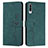 Custodia Portafoglio In Pelle Cover con Supporto Y03X per Samsung Galaxy A50 Verde