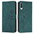 Custodia Portafoglio In Pelle Cover con Supporto Y03X per Samsung Galaxy A70 Verde