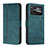 Custodia Portafoglio In Pelle Cover con Supporto Y03X per Xiaomi Poco C40 Verde