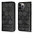 Custodia Portafoglio In Pelle Cover con Supporto Y04B per Apple iPhone 13 Pro Max Nero