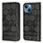 Custodia Portafoglio In Pelle Cover con Supporto Y04B per Apple iPhone 14 Nero