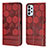 Custodia Portafoglio In Pelle Cover con Supporto Y04B per Samsung Galaxy A23 5G Rosso