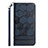 Custodia Portafoglio In Pelle Cover con Supporto Y05B per Samsung Galaxy A02s Blu