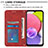 Custodia Portafoglio In Pelle Cover con Supporto Y05B per Samsung Galaxy A03s