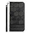 Custodia Portafoglio In Pelle Cover con Supporto Y05B per Samsung Galaxy A03s Nero