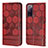 Custodia Portafoglio In Pelle Cover con Supporto Y05B per Samsung Galaxy S20 FE (2022) 5G Rosso