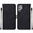 Custodia Portafoglio In Pelle Cover con Supporto Y07B per Samsung Galaxy S21 Ultra 5G Nero