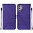 Custodia Portafoglio In Pelle Cover con Supporto Y07B per Samsung Galaxy S22 Ultra 5G Viola
