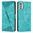 Custodia Portafoglio In Pelle Cover con Supporto Y07X per Motorola Moto E32s Verde