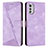 Custodia Portafoglio In Pelle Cover con Supporto Y07X per Motorola Moto E32s Viola