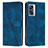 Custodia Portafoglio In Pelle Cover con Supporto Y07X per Realme V23 5G Blu