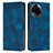 Custodia Portafoglio In Pelle Cover con Supporto Y07X per Realme V50s 5G Blu
