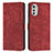 Custodia Portafoglio In Pelle Cover con Supporto Y08X per Motorola Moto E32 Rosso