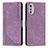 Custodia Portafoglio In Pelle Cover con Supporto Y08X per Motorola Moto E32 Viola