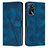 Custodia Portafoglio In Pelle Cover con Supporto Y08X per Oppo A54s Blu