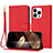 Custodia Portafoglio In Pelle Cover con Supporto Y09X per Apple iPhone 14 Pro Max Rosso