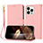 Custodia Portafoglio In Pelle Cover con Supporto Y09X per Apple iPhone 14 Pro Oro Rosa