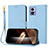Custodia Portafoglio In Pelle Cover con Supporto Y09X per Motorola Moto Edge 30 Neo 5G Blu