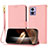 Custodia Portafoglio In Pelle Cover con Supporto Y09X per Motorola Moto Edge 30 Neo 5G Oro Rosa