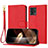 Custodia Portafoglio In Pelle Cover con Supporto Y09X per Motorola Moto G72 Rosso