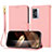 Custodia Portafoglio In Pelle Cover con Supporto Y09X per OnePlus Nord N300 5G Oro Rosa