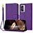 Custodia Portafoglio In Pelle Cover con Supporto Y09X per OnePlus Nord N300 5G Viola