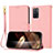 Custodia Portafoglio In Pelle Cover con Supporto Y09X per Oppo A55 5G Oro Rosa