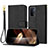 Custodia Portafoglio In Pelle Cover con Supporto Y09X per Oppo A74 5G Nero