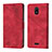 Custodia Portafoglio In Pelle Cover con Supporto YB1 per Nokia C100 Rosso