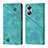 Custodia Portafoglio In Pelle Cover con Supporto YB1 per Oppo A17 Verde