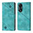 Custodia Portafoglio In Pelle Cover con Supporto YB1 per Oppo A58 5G Verde