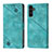 Custodia Portafoglio In Pelle Cover con Supporto YB1 per Samsung Galaxy A04s Verde
