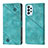 Custodia Portafoglio In Pelle Cover con Supporto YB1 per Samsung Galaxy A23 5G Verde
